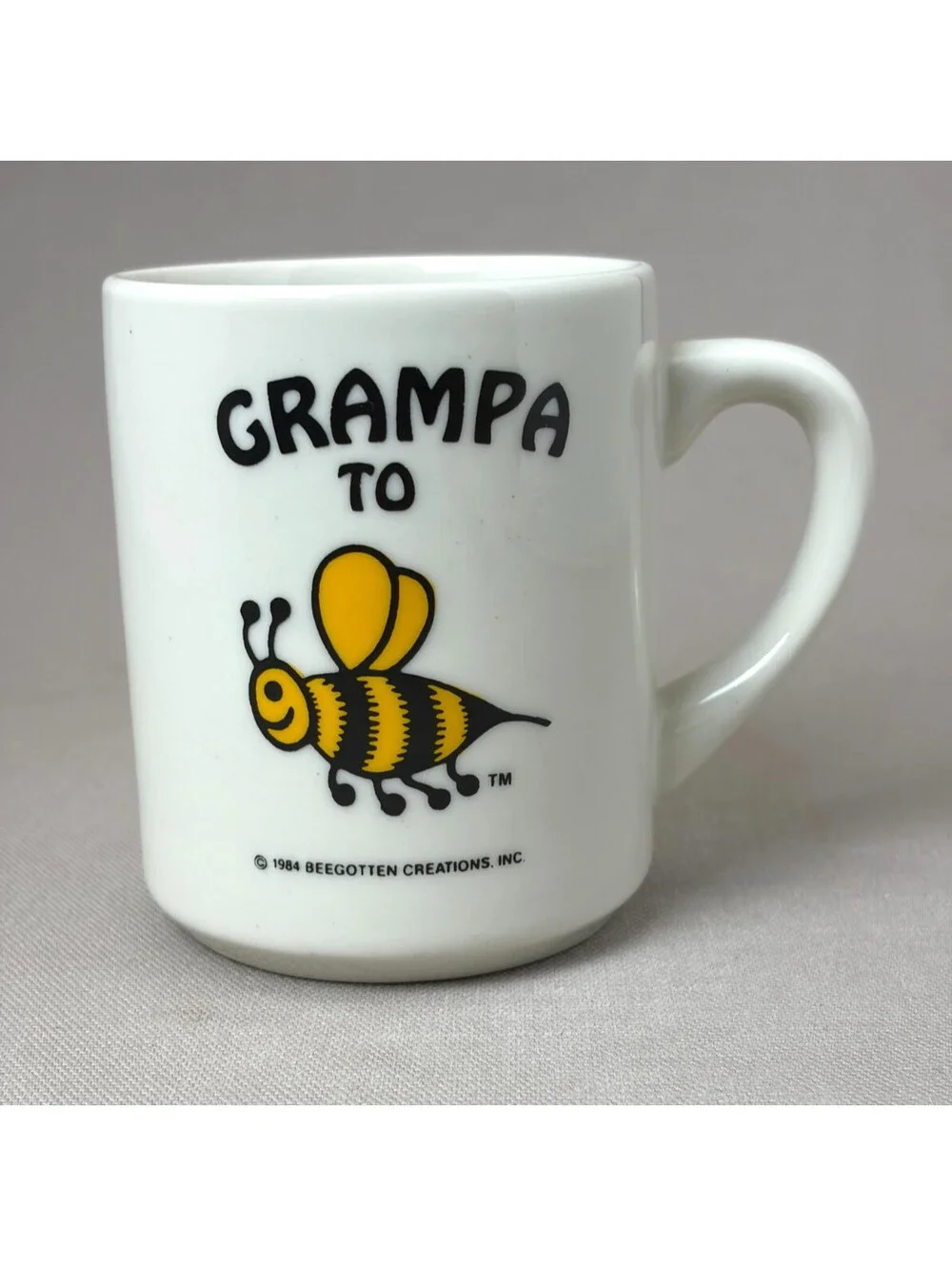 Vintage 1984 Grampa To Bee Coffee Mug Beegotten Creations Grandpa Baby Reveal Cu